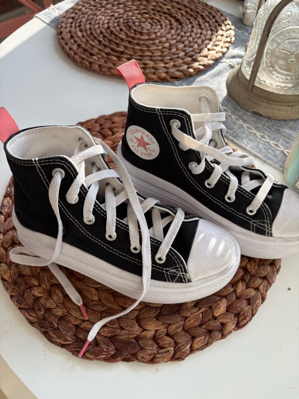 Converse Kids' Chuck Taylor All Star High Top Sneakers - Black/White/Pink